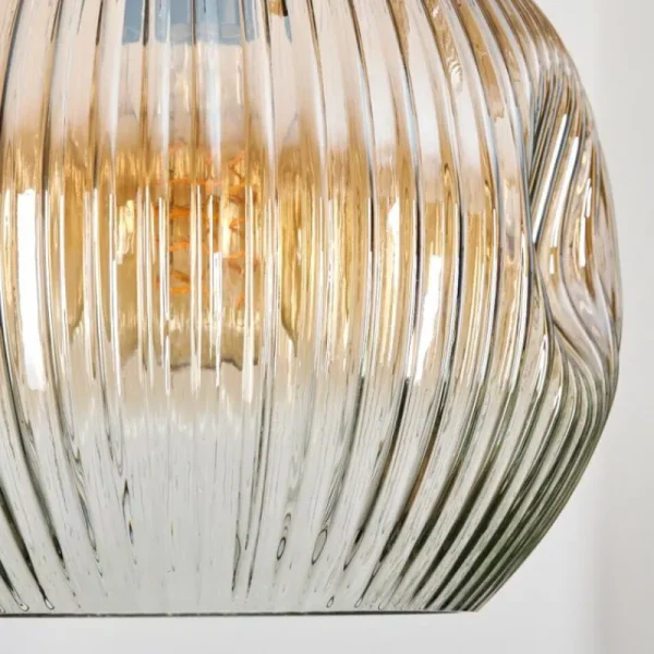hofstein Koyoto Suspension, Boule lumineuse, Suspension, Suspension grappe 30 cm Ambre, Clair, Fumé, 3 lumières* Lampes Modernes