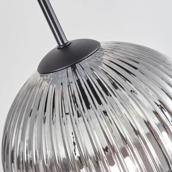 hofstein Koyoto Suspension, Boule lumineuse 35 cm Clair, Fumé, 4 lumières* Lampes Modernes