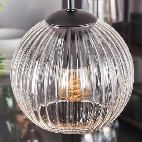 hofstein Koyoto Suspension, Boule lumineuse, Suspension 35 cm Clair, 4 lumières* Lampes Modernes