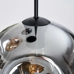 hofstein Koyoto Suspension, Boule lumineuse, Suspension, Suspension grappe Ambre, Clair, Fumé, 3 lumières* Lampes Modernes