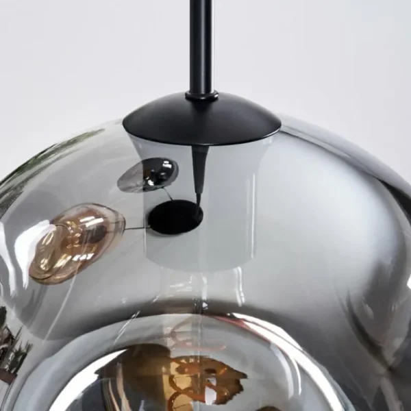 hofstein Koyoto Suspension, Boule lumineuse, Suspension, Suspension grappe Ambre, Clair, Fumé, 3 lumières* Lampes Modernes