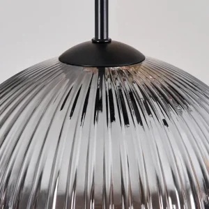 hofstein Koyoto Suspension, Boule lumineuse, Suspension grappe Ambre, Clair, Fumé, 5 lumières* Lampes Modernes