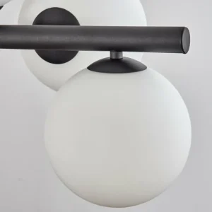 hofstein Koyoto Suspension, Boule lumineuse, Suspension Blanc, 8 lumières* Lampes En Verre