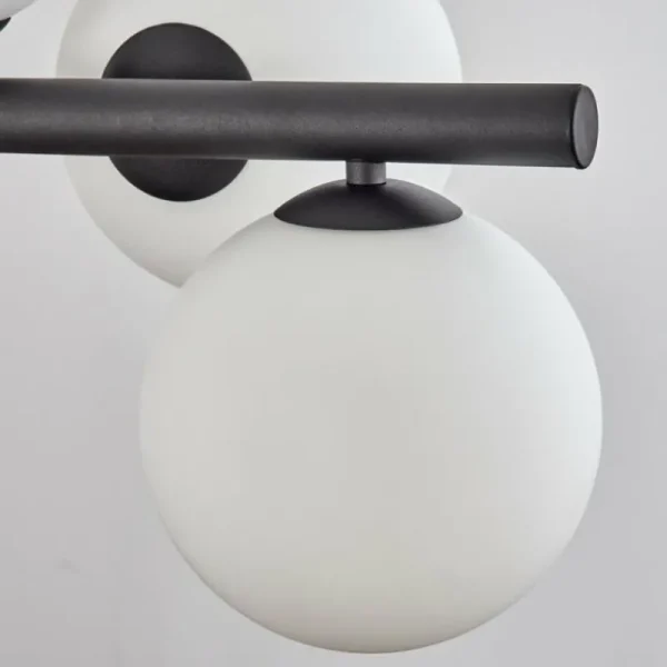 hofstein Koyoto Suspension, Boule lumineuse, Suspension Blanc, 8 lumières* Lampes En Verre