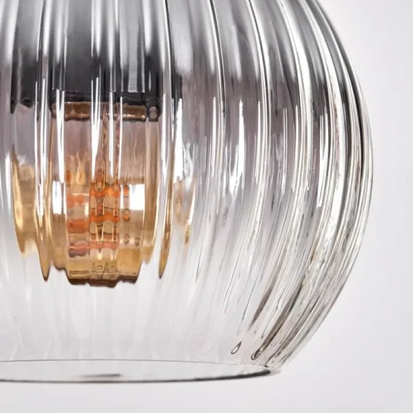 hofstein Koyoto Suspension, Boule lumineuse, Suspension Écru, Noir, 4 lumières* Lampes Modernes