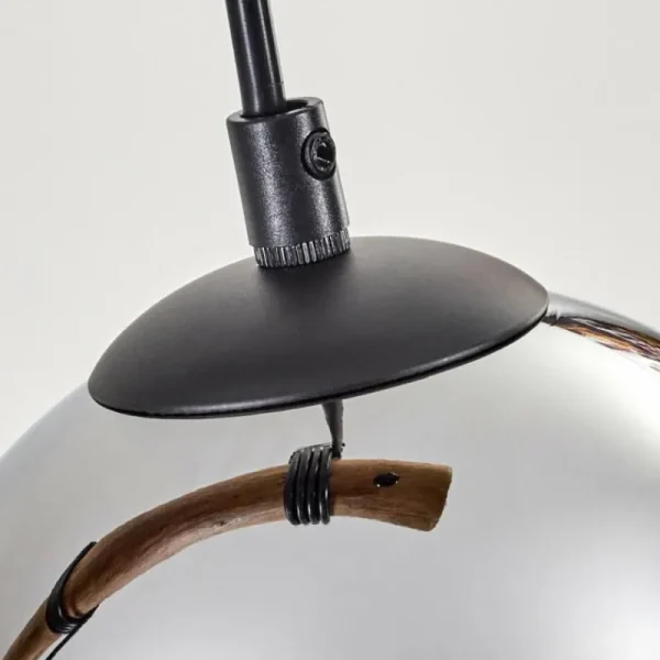 hofstein Koyoto Suspension, Boule lumineuse, Suspension Écru, Noir, 4 lumières* Lampes Modernes