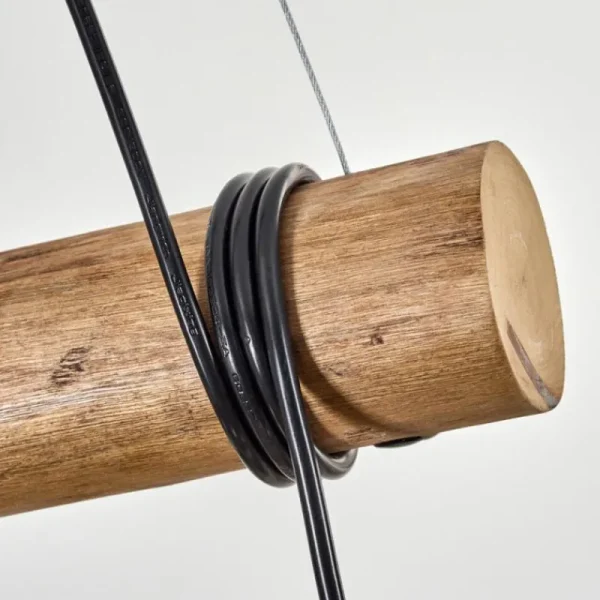 hofstein Koyoto Suspension, Boule lumineuse, Suspension Écru, Noir, 3 lumières* Lampes Modernes