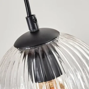 hofstein Koyoto Suspension, Boule lumineuse, Suspension Écru, Noir, 4 lumières* Lampes Modernes