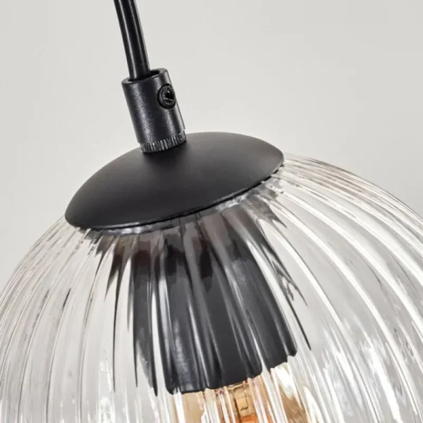 hofstein Koyoto Suspension, Boule lumineuse, Suspension Écru, Noir, 4 lumières* Lampes Modernes