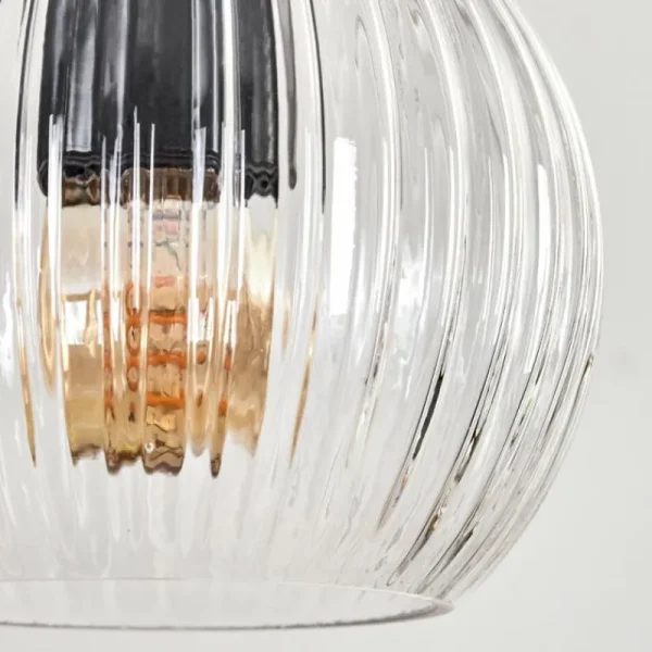hofstein Koyoto Suspension, Boule lumineuse, Suspension Écru, Noir, 5 lumières* Lampes Modernes