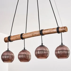 hofstein Koyoto Suspension, Boule lumineuse, Suspension Écru, Noir, 4 lumières* Lampes Modernes