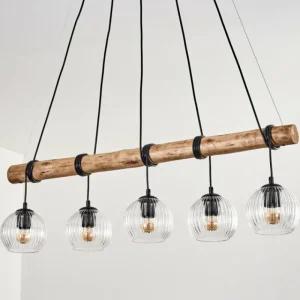 hofstein Koyoto Suspension, Boule lumineuse, Suspension Écru, Noir, 5 lumières* Lampes Modernes