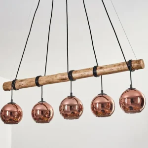 hofstein Koyoto Suspension, Boule lumineuse, Suspension Écru, Noir, 5 lumières* Lampes Modernes