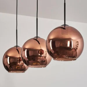 hofstein Koyoto Suspension Noir, 3 lumières* Lampes En Verre