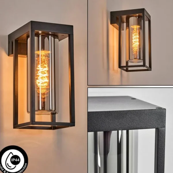 hofstein Lagarelhos Luminaire extérieur, Lampe murale d´extérieur Noir, 1 lumière* Lampes Modernes