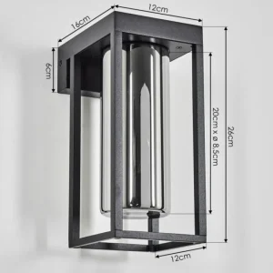 hofstein Lagarelhos Luminaire extérieur, Lampe murale d´extérieur Noir, 1 lumière* Lampes Modernes