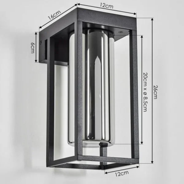 hofstein Lagarelhos Luminaire extérieur, Lampe murale d´extérieur Noir, 1 lumière* Lampes Modernes
