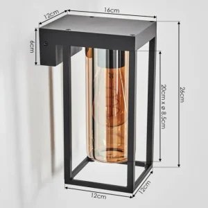 hofstein Lagarelhos Luminaire extérieur, Lampe murale d´extérieur Noir, 1 lumière* Lampes Modernes