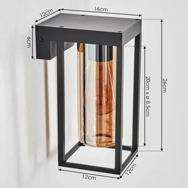 hofstein Lagarelhos Luminaire extérieur, Lampe murale d´extérieur Noir, 1 lumière* Lampes Modernes