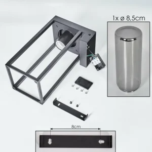 hofstein Lagarelhos Luminaire extérieur, Lampe murale d´extérieur Noir, 1 lumière* Lampes Modernes
