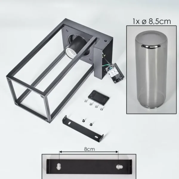 hofstein Lagarelhos Luminaire extérieur, Lampe murale d´extérieur Noir, 1 lumière* Lampes Modernes