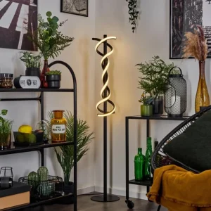 hofstein Lampadaire Alvarim LED Noir, 1 lumière* Lampes Modernes