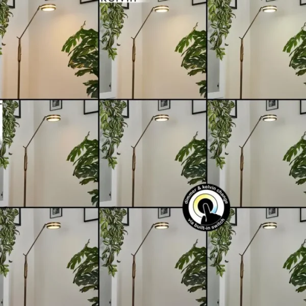 hofstein Lampadaire Huallilemu LED Vieux laiton, 1 lumière* Lampes Modernes