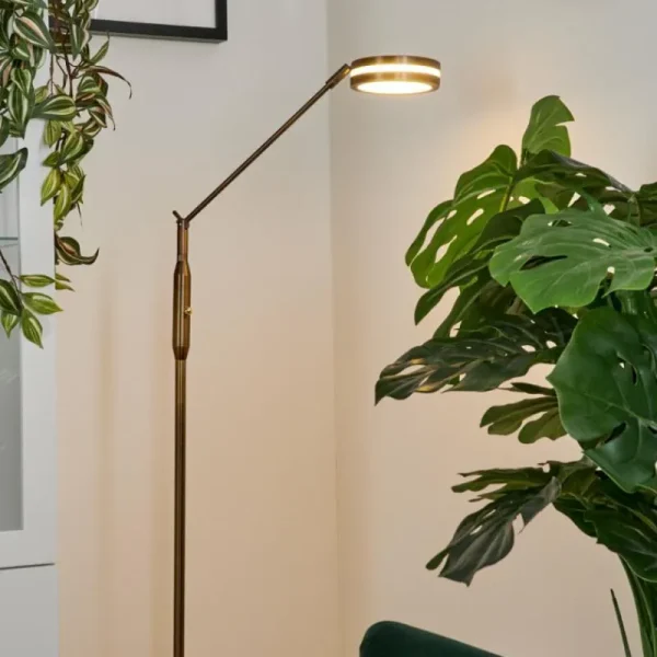 hofstein Lampadaire Huallilemu LED Vieux laiton, 1 lumière* Lampes Modernes
