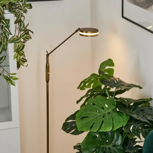 hofstein Lampadaire Huallilemu LED Vieux laiton, 1 lumière* Lampes Modernes