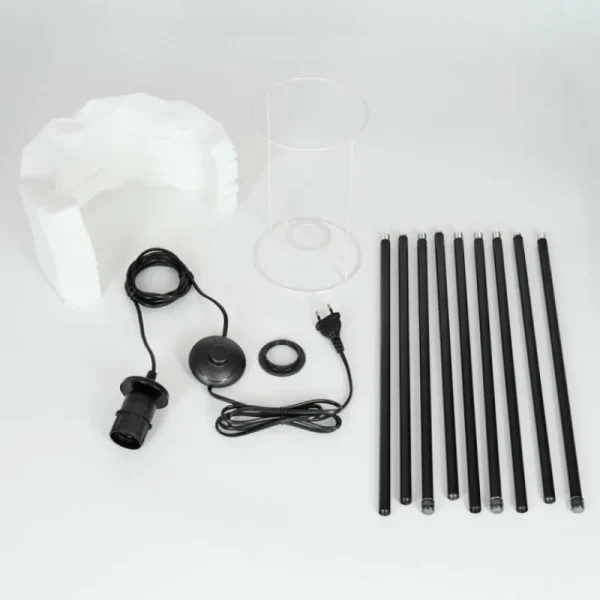 hofstein Lampadaire Regufe Noir, 1 lumière* Lampes Modernes