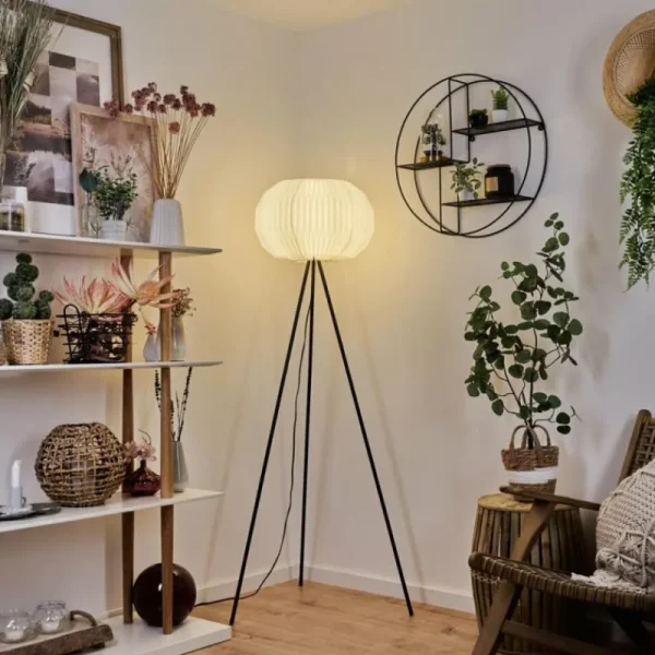 hofstein Lampadaire Regufe Noir, 1 lumière* Lampes Modernes