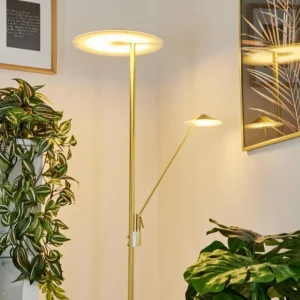 hofstein Lampadaire à vasque Murca LED Laiton, 2 lumières* Lampes Modernes