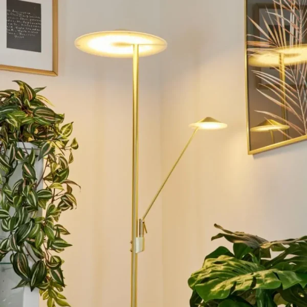 hofstein Lampadaire à vasque Murca LED Laiton, 2 lumières* Lampes Modernes