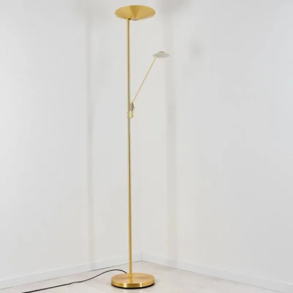 hofstein Lampadaire à vasque Murca LED Laiton, 2 lumières* Lampes Modernes