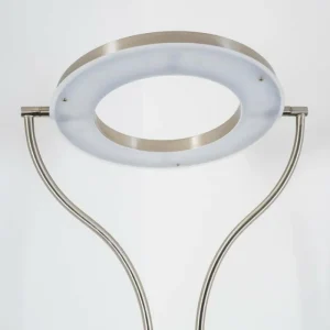 hofstein Lampadaire à vasque Donna LED Nickel mat, 1 lumière* Lampes Modernes
