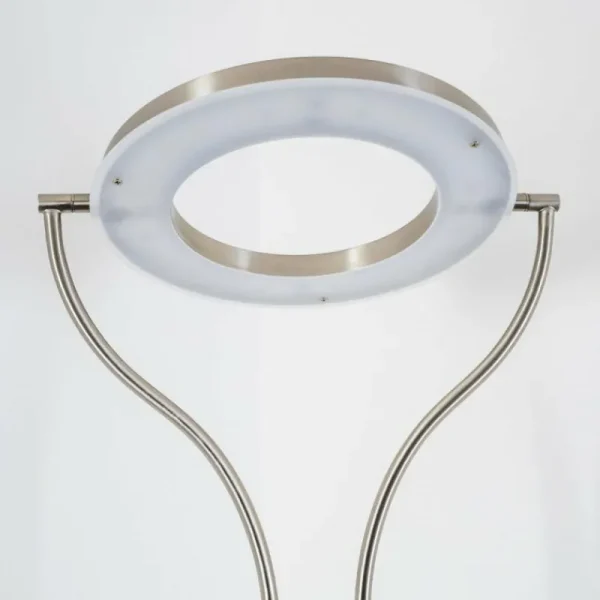 hofstein Lampadaire à vasque Donna LED Nickel mat, 1 lumière* Lampes Modernes