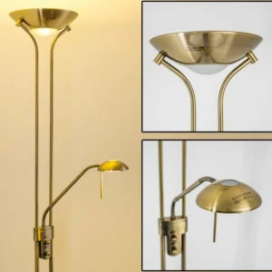 hofstein Lampadaire à vasque Rom LED Vieux laiton, 2 lumières* Lampes Modernes