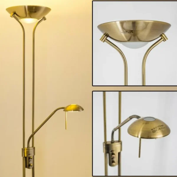 hofstein Lampadaire à vasque Rom LED Vieux laiton, 2 lumières* Lampes Modernes