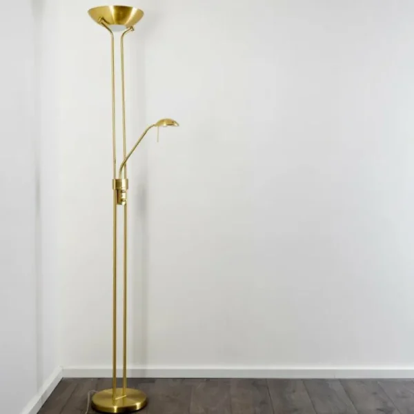 hofstein Lampadaire à vasque Rom LED Laiton, 2 lumières* Lampes Modernes
