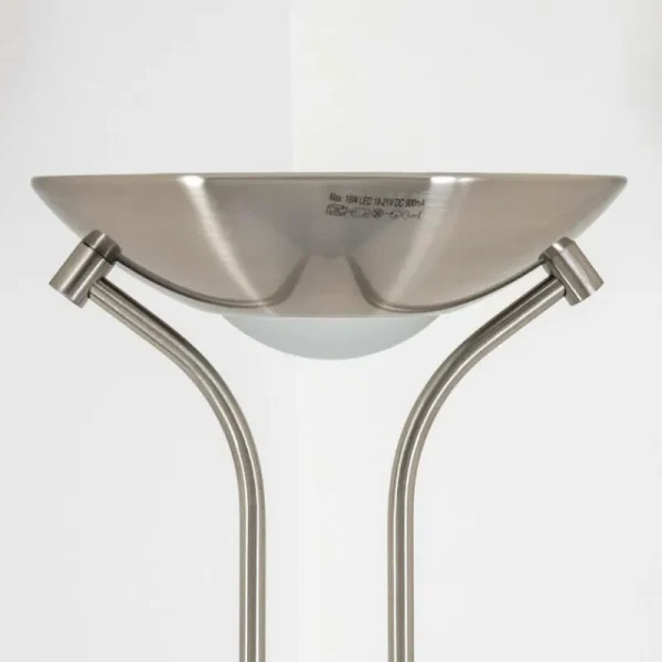 hofstein Lampadaire à vasque Rom LED Nickel mat, 2 lumières* Lampes Modernes