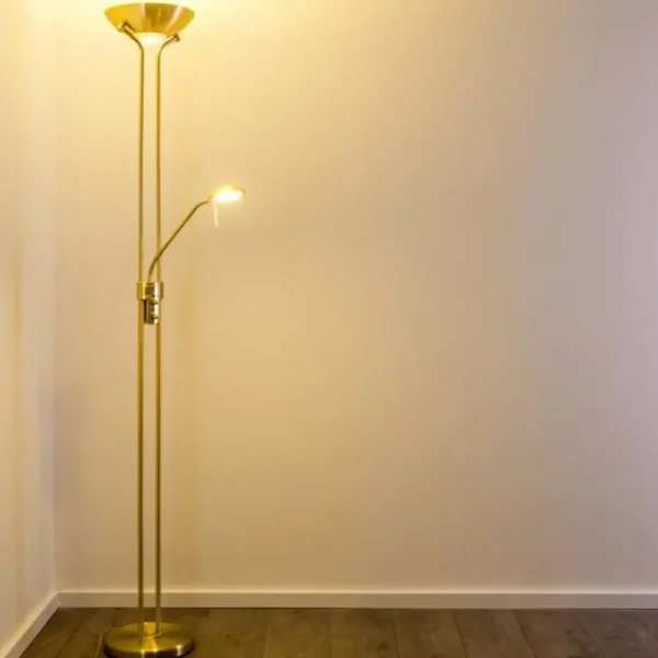 hofstein Lampadaire à vasque Rom LED Laiton, 2 lumières* Lampes Modernes