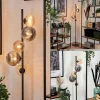 hofstein Lampadaire - Verre 12 cm, 15 cm Remaisnil Noir, 5 lumières* Lampes Modernes