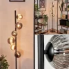 hofstein Lampadaire - Verre 10 cm, 12 cm Remaisnil Fumé, 6 lumières* Lampes Modernes