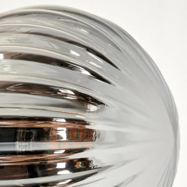 hofstein Lampadaire - Verre 10 cm, 12 cm Remaisnil Noir, 3 lumières* Lampes Modernes