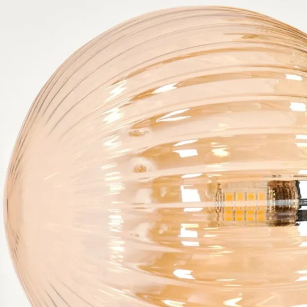 hofstein Lampadaire - Verre 10 cm, 12 cm, 15 cm Remaisnil Ambre, 6 lumières* Lampes Modernes
