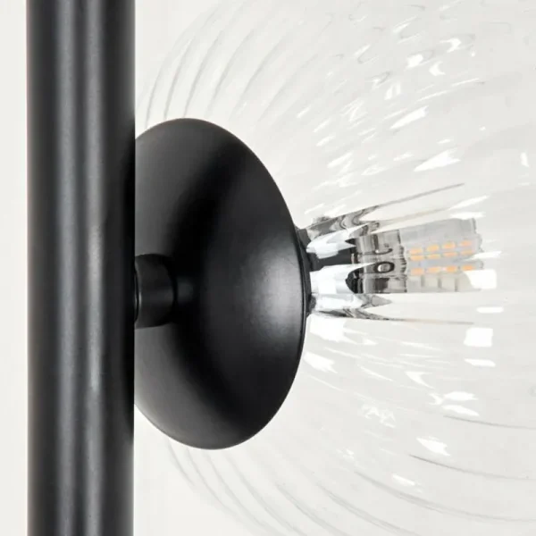 hofstein Lampadaire - Verre 10 cm, 12 cm Remaisnil Clair, 3 lumières* Lampes Modernes