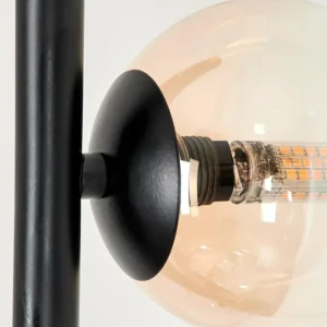 hofstein Lampadaire - Verre 10 cm, 12 cm Remaisnil Ambre, Clair, 3 lumières* Lampes En Verre