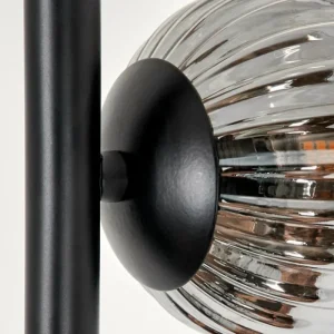 hofstein Lampadaire - Verre 10 cm, 15 cm Remaisnil Ambre, Fumé, 3 lumières* Lampes Modernes