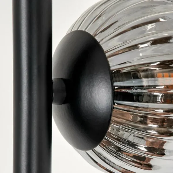 hofstein Lampadaire - Verre 10 cm, 15 cm Remaisnil Ambre, Fumé, 3 lumières* Lampes Modernes