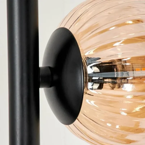 hofstein Lampadaire - Verre 10 cm, 12 cm, 15 cm Remaisnil Ambre, 6 lumières* Lampes Modernes